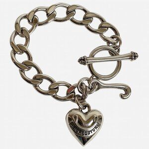 Vintage Juicy Couture Chunky Toggle Heart Charm Bracelet